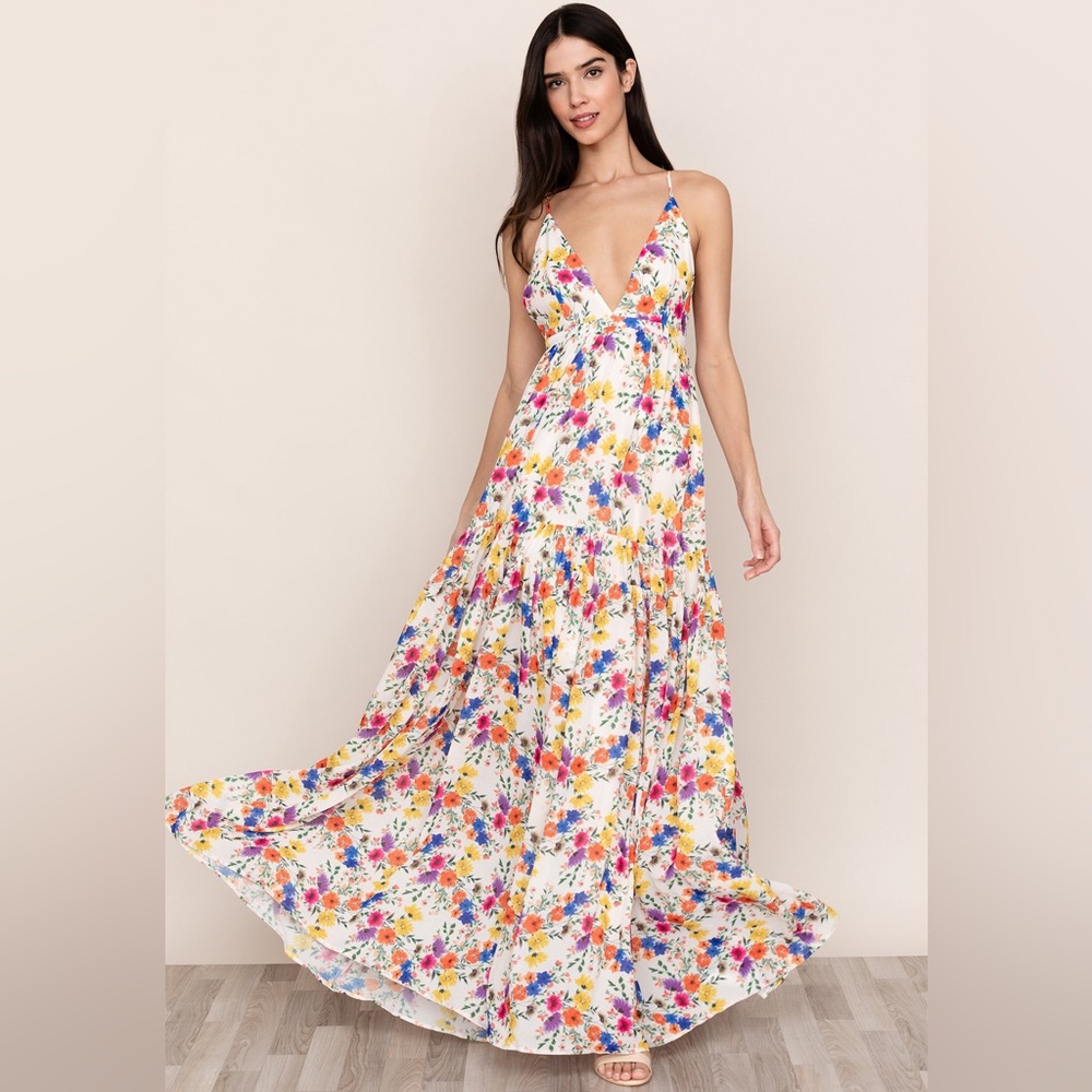 Yumi Kim Feeing Fine Wildflower Boho Maxi Dress Size‎ XXS